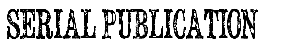Serial Publication font preview