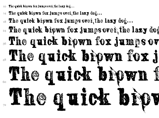 Sexton Serif font waterfall
