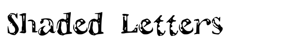 Shaded Letters font