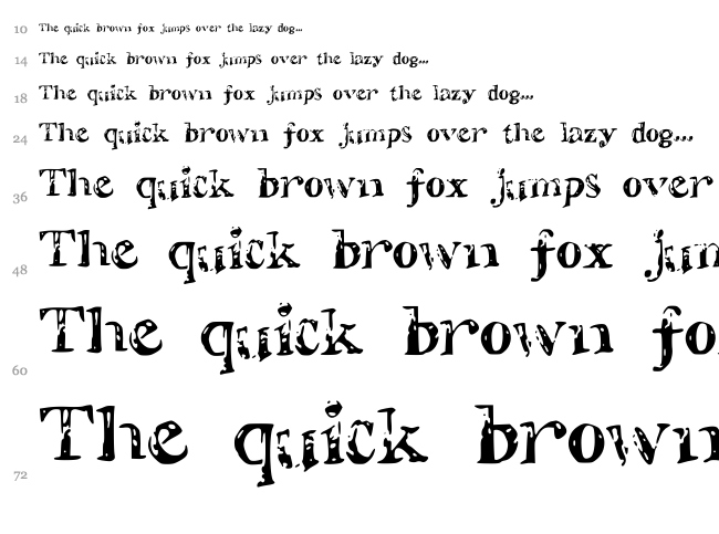 Shaded Letters font waterfall