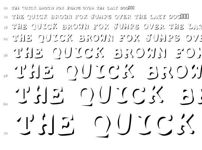 Shadow Puppets font waterfall