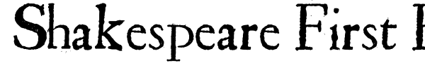 Shakespeare First Folio Font font