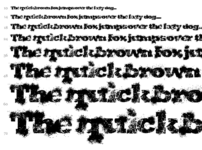 Shotgun Wedding font waterfall