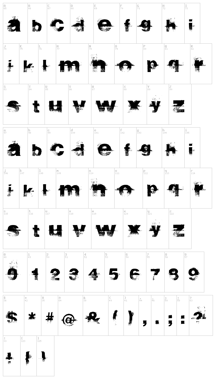 Sidewalk font map