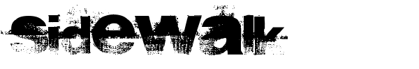 Sidewalk font preview