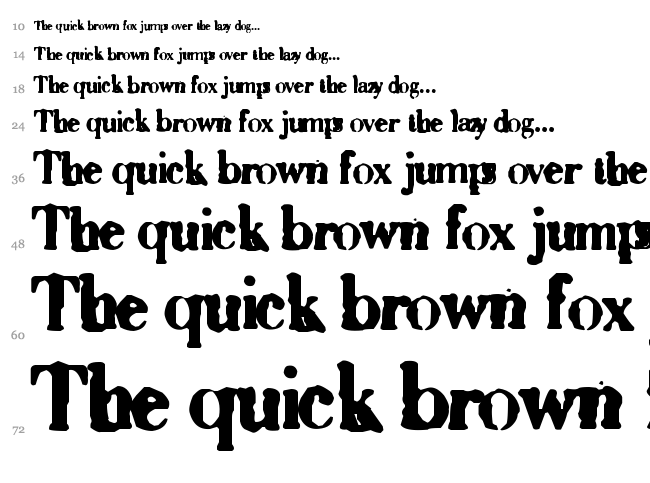 Sixty font waterfall