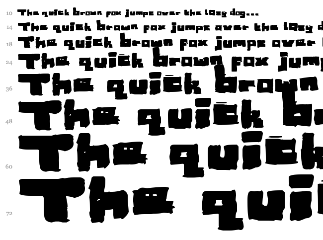 Sketchy font waterfall