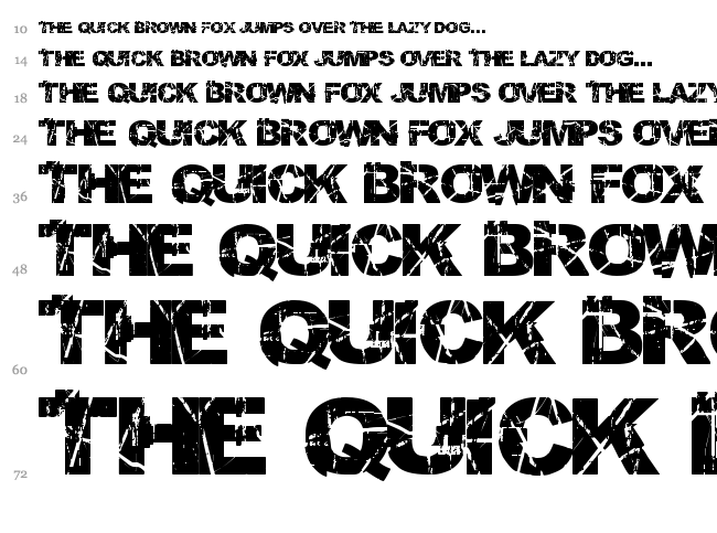 Skratch Punk font waterfall