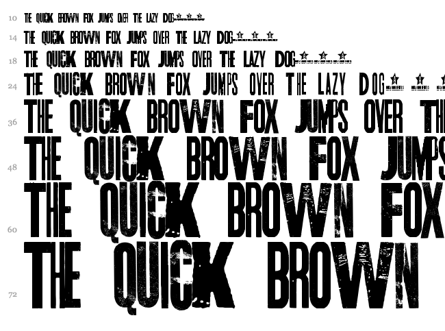 Skt and Destroy font waterfall