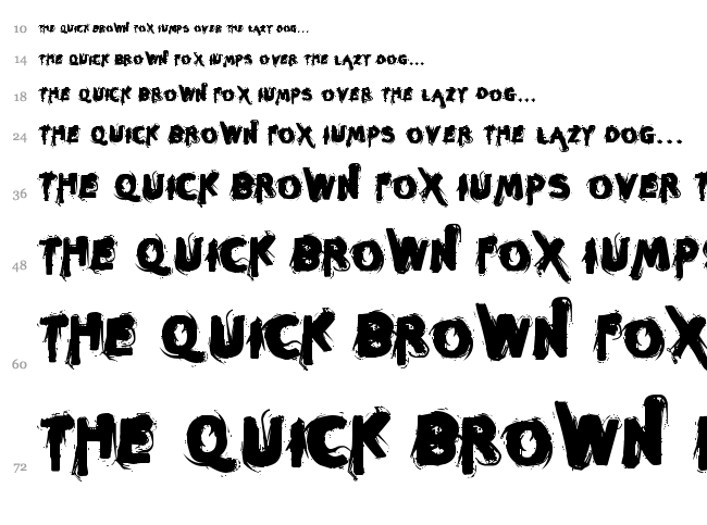 Sleeperzzzz font waterfall