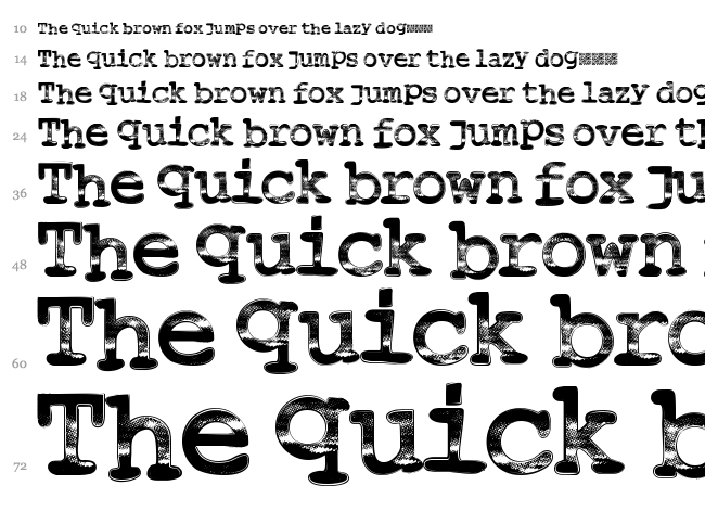 Slick Ride font waterfall