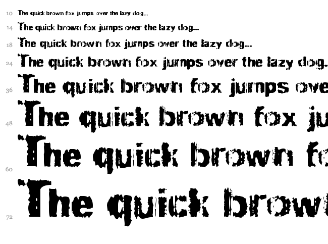 Slippy font waterfall