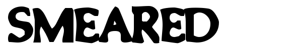 Smeared font