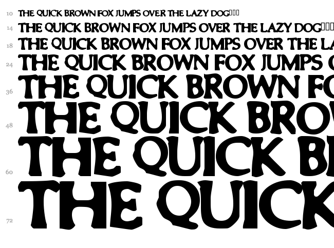 Smeared font waterfall