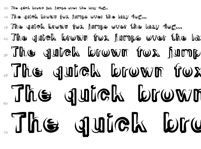 Smoke Screen font waterfall