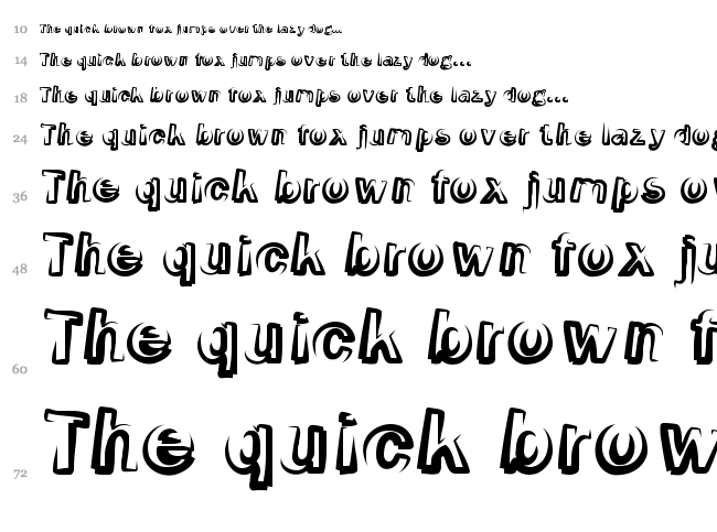 Smoke Screen font waterfall