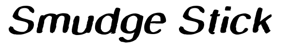 Smudge Stick font