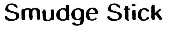Smudge Stick font preview