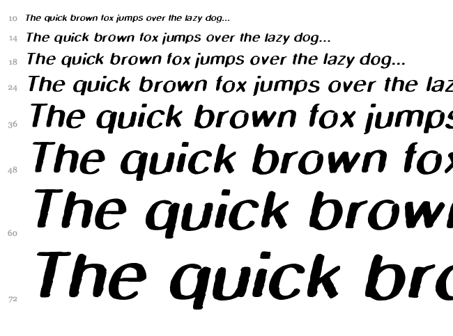 Smudge Stick font waterfall