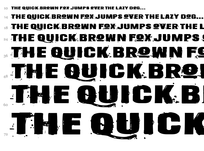 Snapz! font waterfall