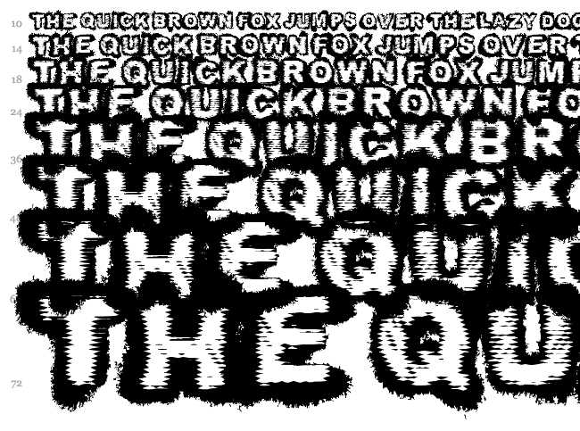 Snuff font waterfall