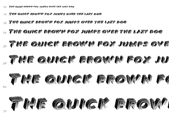 Solid Brand font waterfall