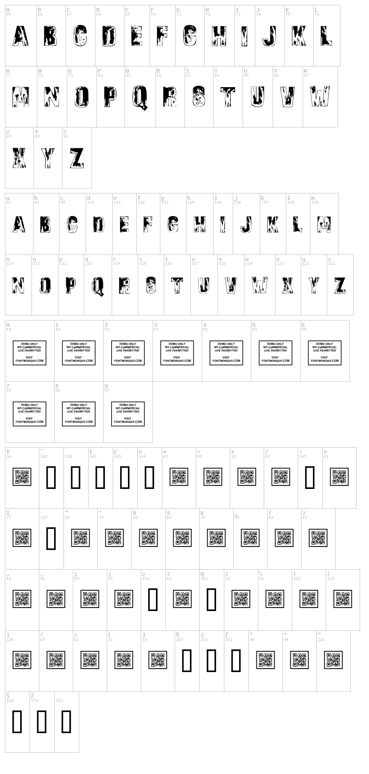 Sons of Noah font map