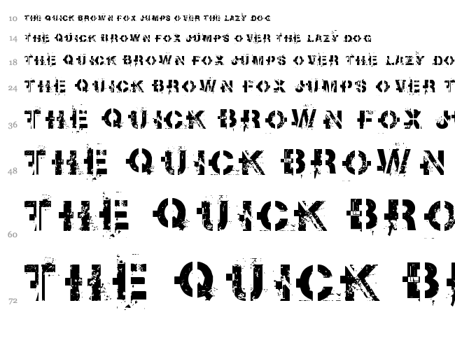 Soot Break font waterfall