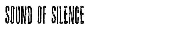 Sound of silence font