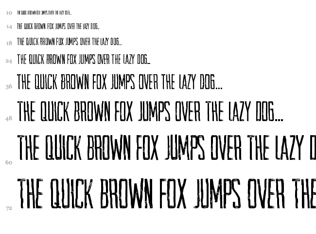 Space Transit font waterfall