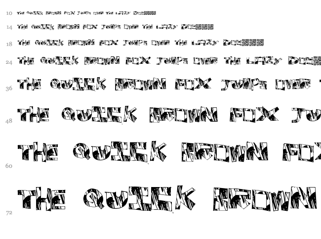Special Brand font waterfall