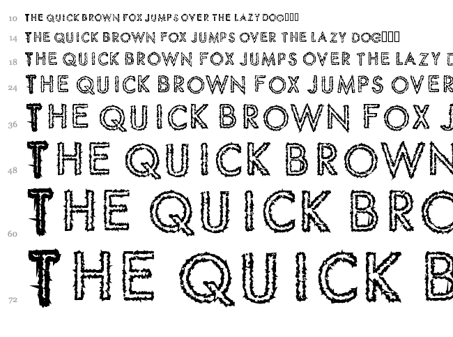 Spike Crumb font waterfall