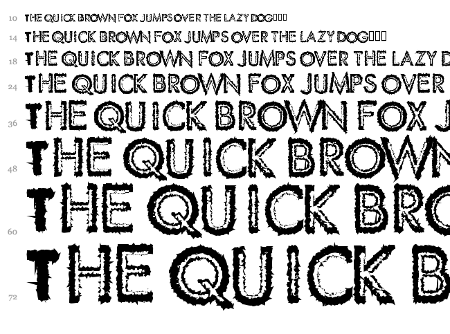 Spike Crumb font waterfall
