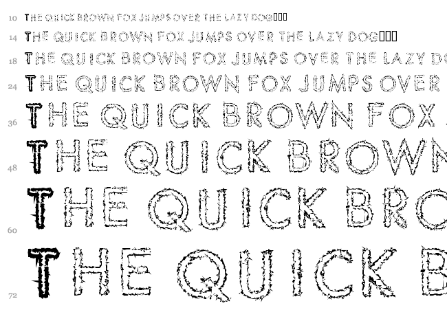 Spike Crumb font waterfall