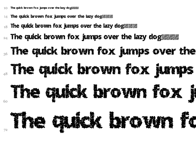 Splat Matrix font waterfall