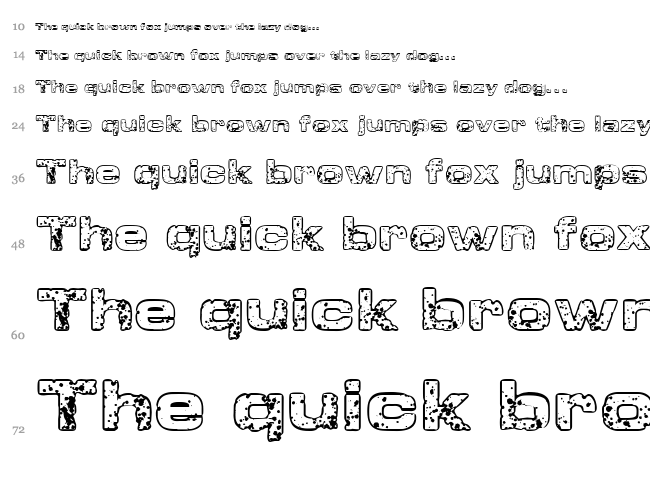 Sponge font waterfall