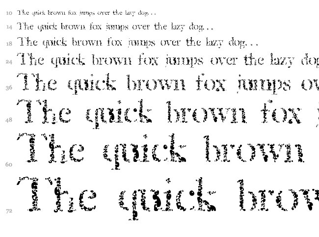 Sponged font waterfall