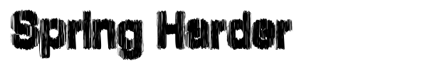 Spring Harder font preview
