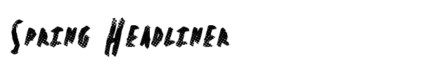 Spring Headliner font