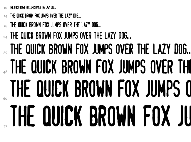 Stamp font waterfall