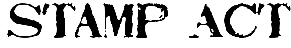 Stamp Act font