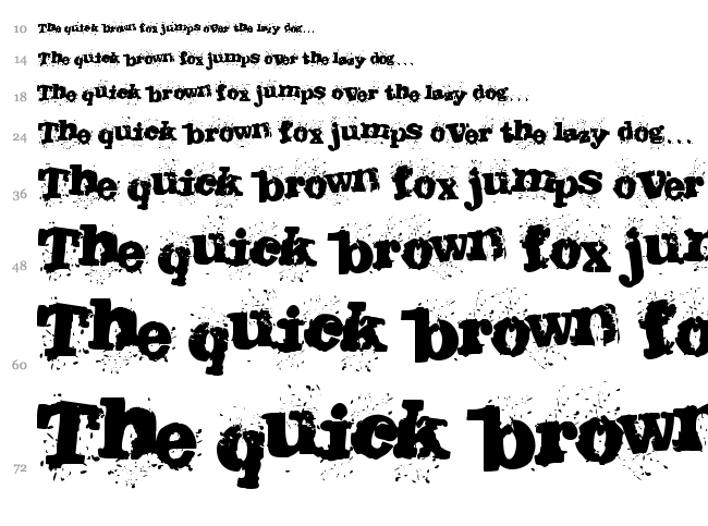 Stampede font waterfall
