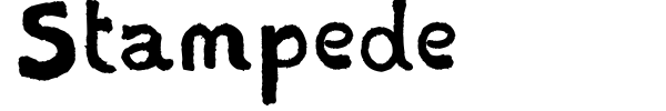 Stampede font preview