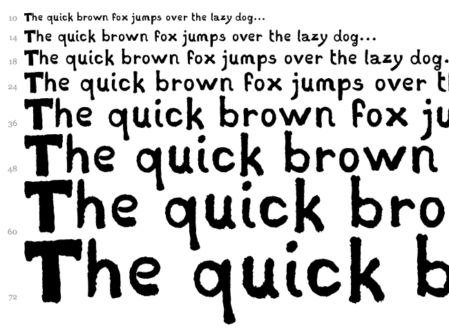 Stampede font waterfall