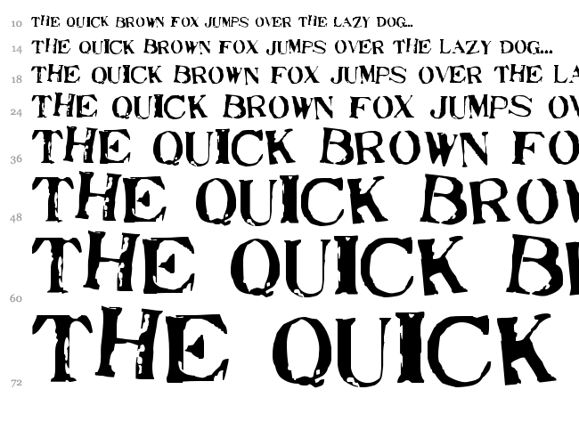 Stampede font waterfall