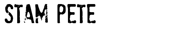 Stam Pete font