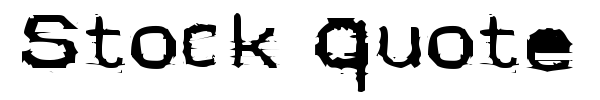 Stock Quote font
