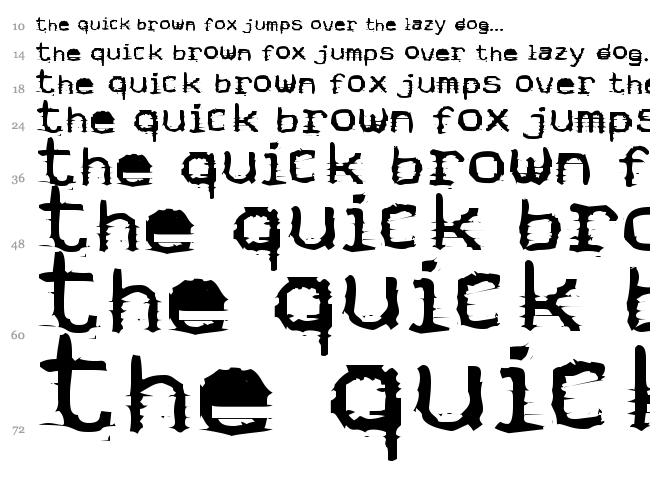 Stock Quote font waterfall