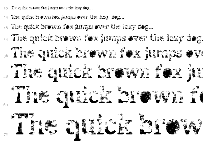 Street Blues Trial font waterfall