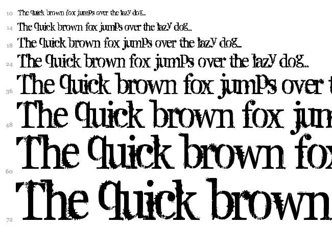 Supafly 36 font waterfall